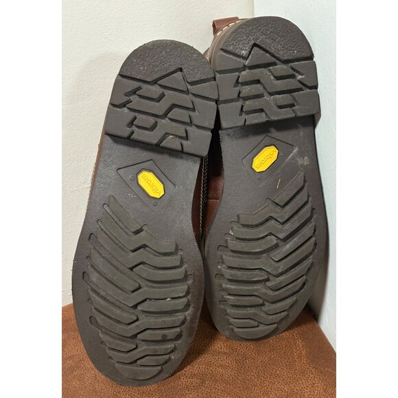 CABELAS MENS SIZE 8W VIBRAM BROWN MID TOP BOOTS LACE UP CASUAL WORK Y2K HUNTING - Picture 8 of 9